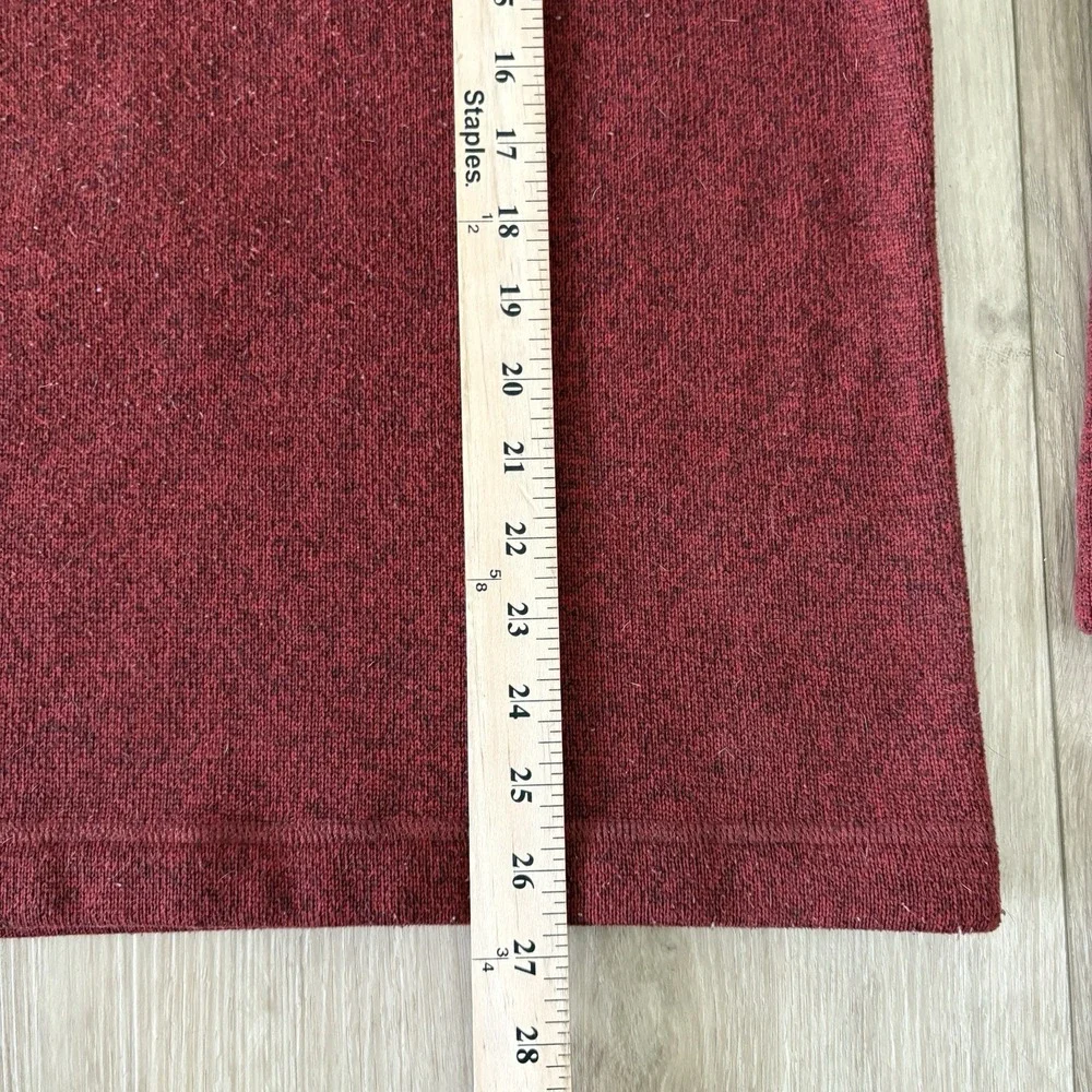The North Face Mens 1/4 Quarter Zip Textured Long Sleeve Fleece Red Size Medium